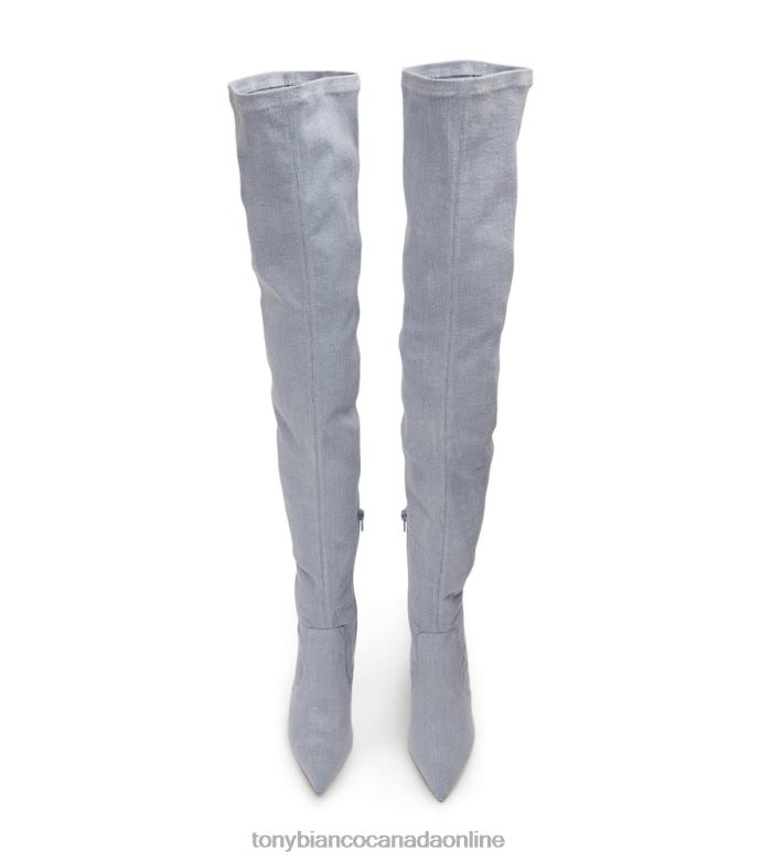Stiletto Boots| Tony Bianco Women Avah Long Boots H0FJ564 Denim Stretch