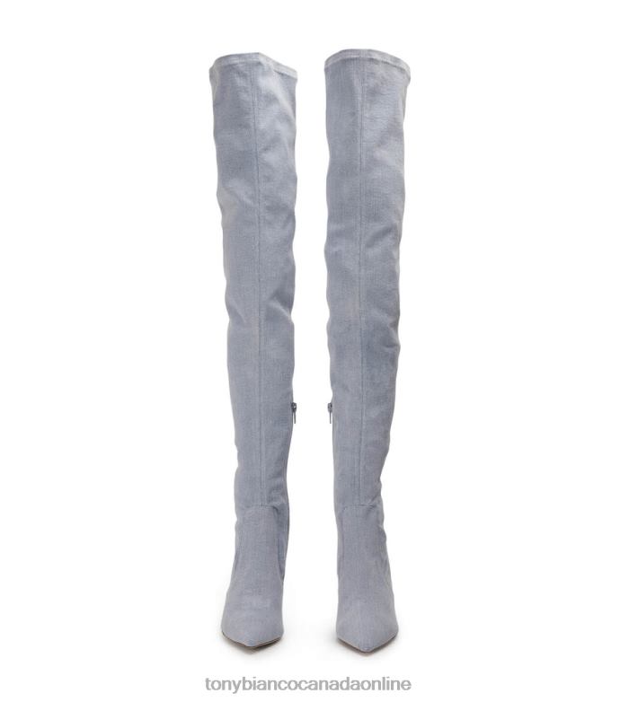 Stiletto Boots| Tony Bianco Women Avah Long Boots H0FJ564 Denim Stretch