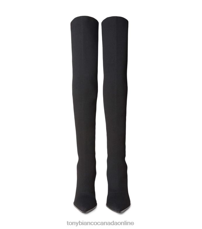 Stiletto Boots| Tony Bianco Women Kori Long Boots H0FJ567 Black Sock Knit