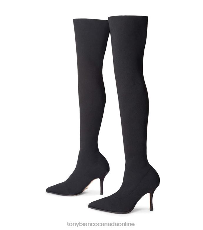 Stiletto Boots| Tony Bianco Women Kori Long Boots H0FJ567 Black Sock Knit