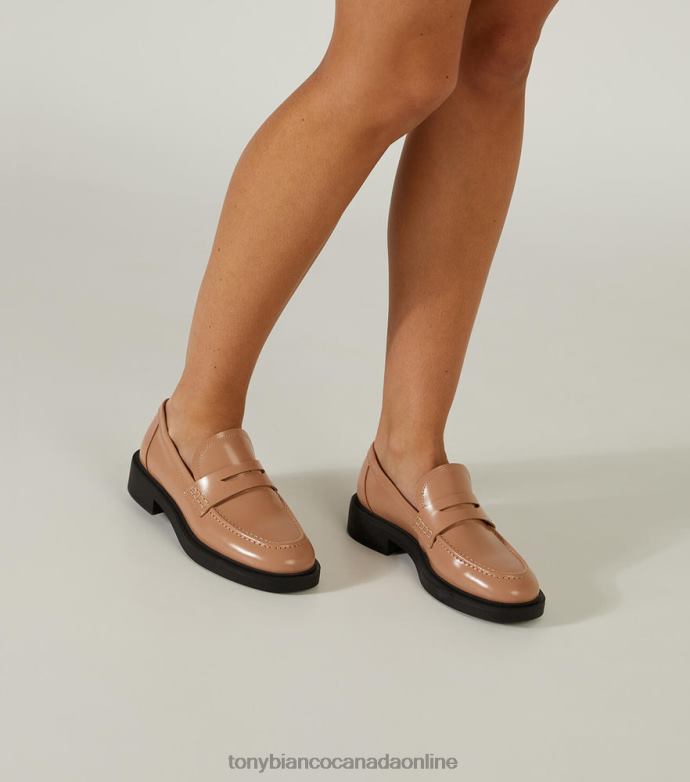 Loafers| Tony Bianco Women Cherish Flats H0FJ597 Latte Hi Shine