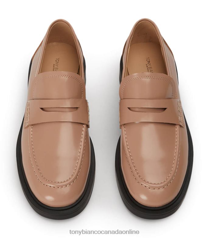 Loafers| Tony Bianco Women Cherish Flats H0FJ597 Latte Hi Shine