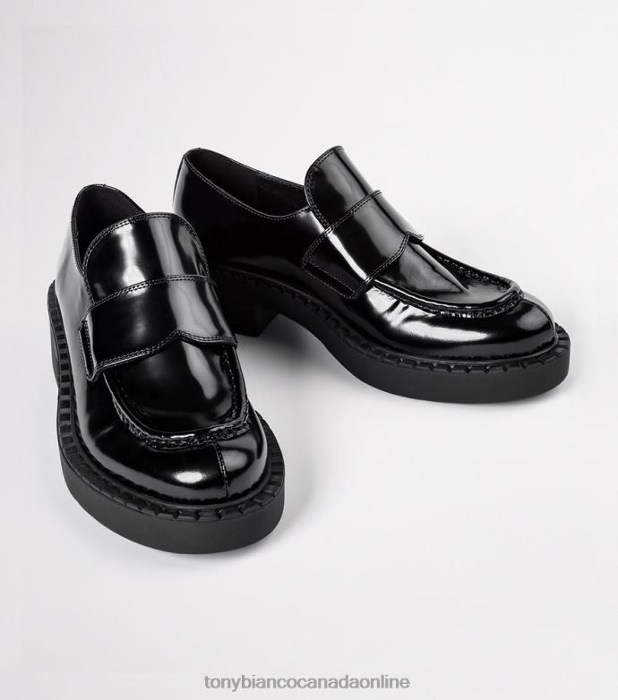 Loafers| Tony Bianco Women Corvette Casual Shoes H0FJ591 Black Hi Shine
