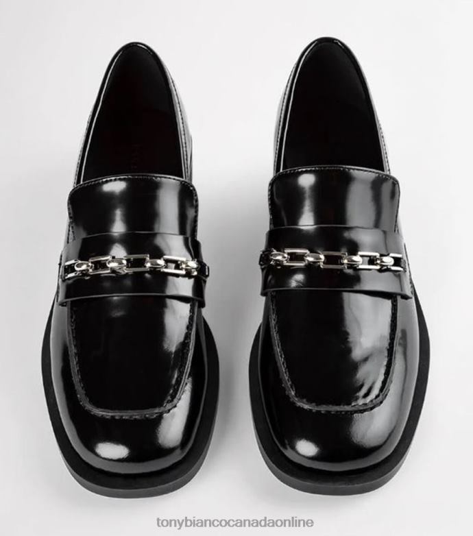 Loafers| Tony Bianco Women Rebecca Flats H0FJ599 Black Hi Shine