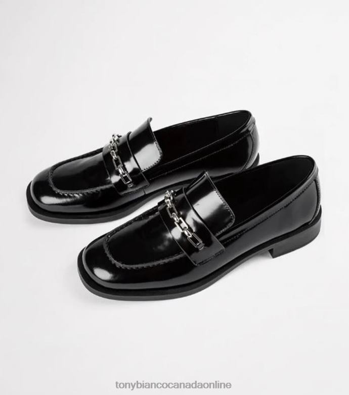 Loafers| Tony Bianco Women Rebecca Flats H0FJ599 Black Hi Shine