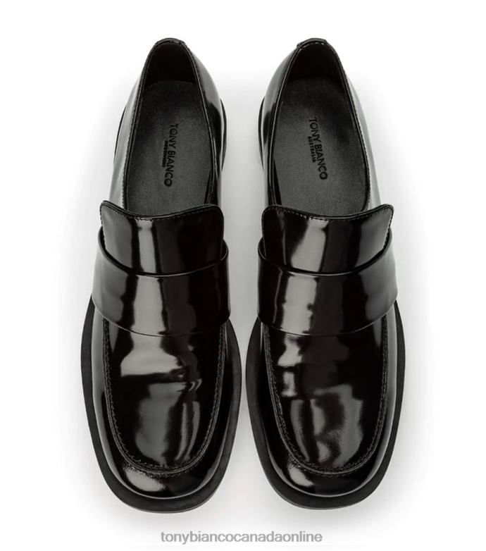 Loafers| Tony Bianco Women Rovin Flats H0FJ598 Black Hi Shine