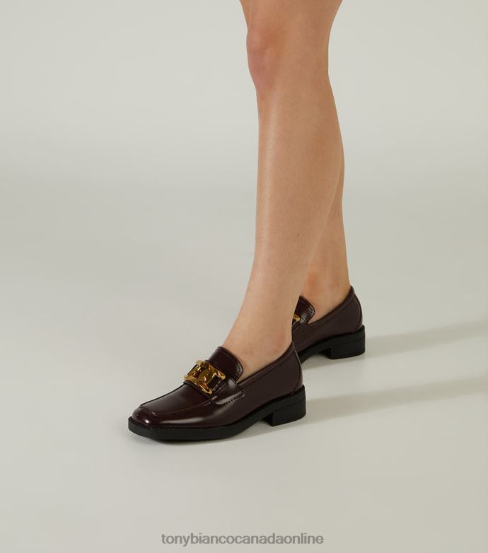 Loafers| Tony Bianco Women Tia Flats H0FJ595 Vino Hi Shine