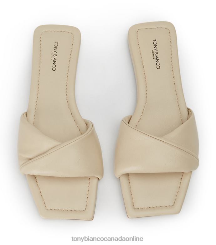 Sandals| Tony Bianco Women Echo Flats H0FJ624 Vanilla Nappa
