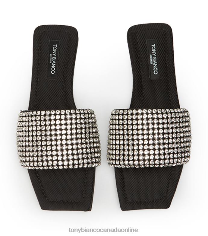 Sandals| Tony Bianco Women Ellery Flats H0FJ659 Crystal/Black