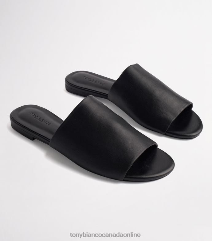 Sandals| Tony Bianco Women Havier Flats H0FJ666 Black Sheep Nappa