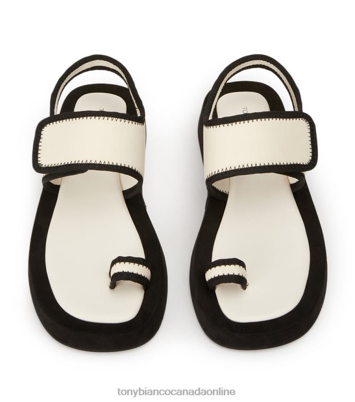 Sandals| Tony Bianco Women Iso Sandals H0FJ650 White/Black Neoprene