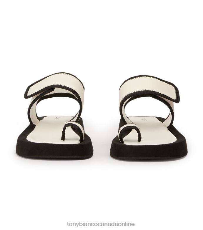 Sandals| Tony Bianco Women Iso Sandals H0FJ650 White/Black Neoprene