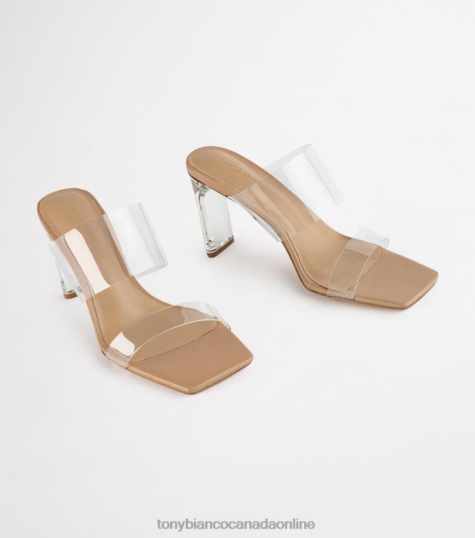 Block Heels| Tony Bianco Women Chicago Heels H0FJ219 Clear Vinylite/Skin Nappa
