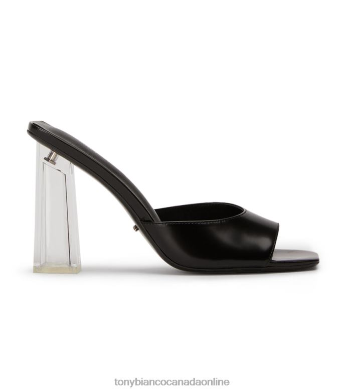 Block Heels| Tony Bianco Women Naja Heels H0FJ223 Black Hi Shine/Clear