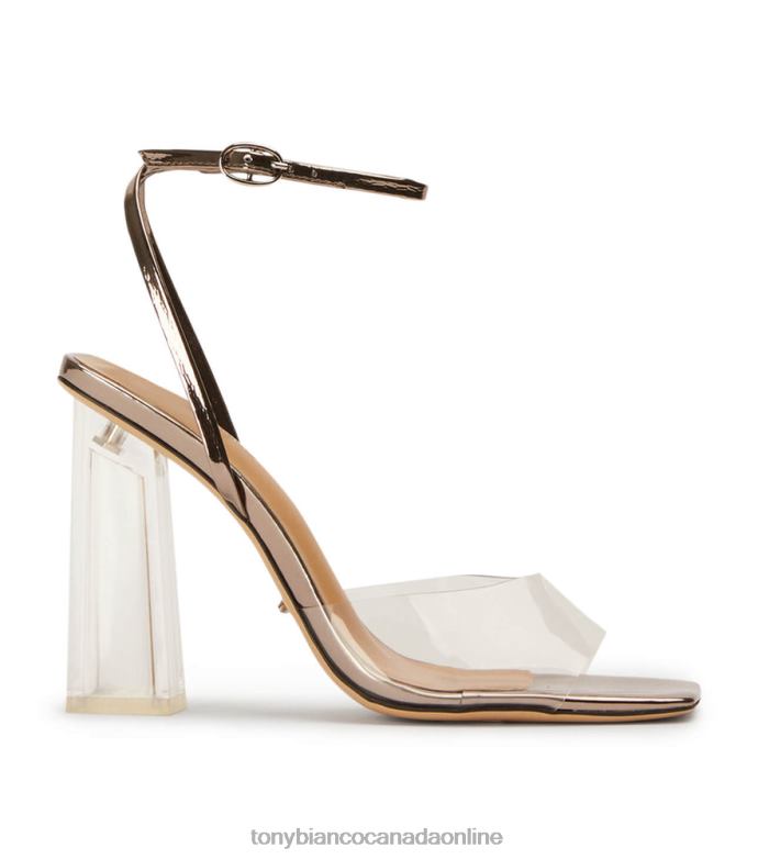Block Heels| Tony Bianco Women Nelani Heels H0FJ218 Clear Vinylite/Gunmetal Shine