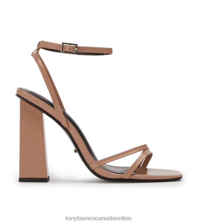 Block Heels| Tony Bianco Women Nix Heels H0FJ220 Latte Hi Shine