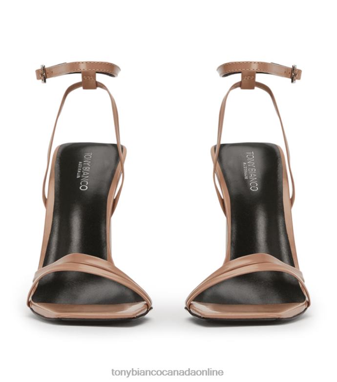 Block Heels| Tony Bianco Women Nix Heels H0FJ220 Latte Hi Shine