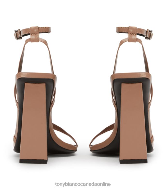 Block Heels| Tony Bianco Women Nix Heels H0FJ220 Latte Hi Shine