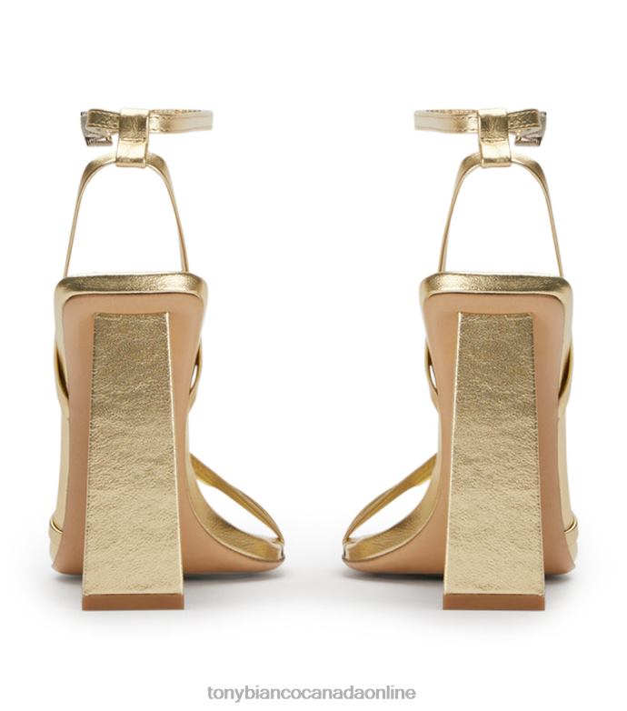 Block Heels| Tony Bianco Women Nix Heels H0FJ221 Gold Nappa Metallic