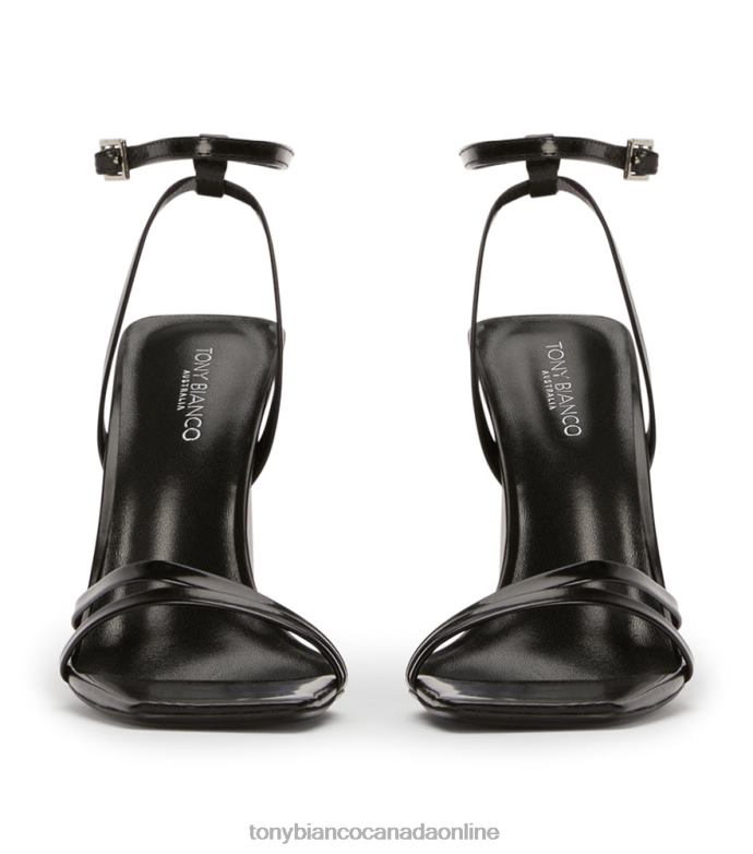 Block Heels| Tony Bianco Women Nix Heels H0FJ222 Black Hi Shine