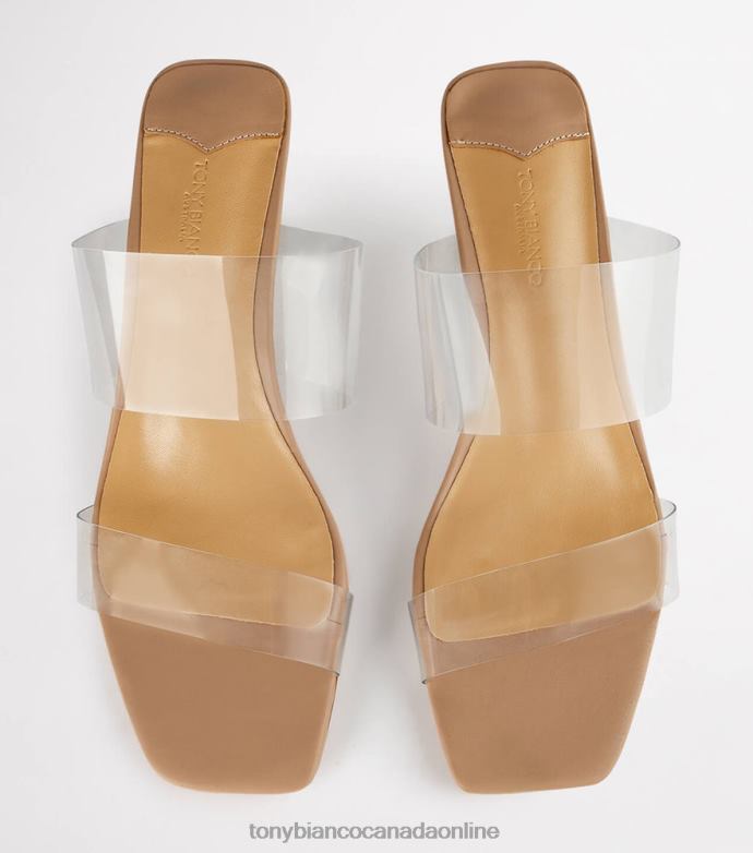 Block Heels| Tony Bianco Women Sabelle Heels H0FJ216 Clear Vynalite/Skin Capretto