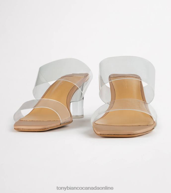 Block Heels| Tony Bianco Women Sabelle Heels H0FJ216 Clear Vynalite/Skin Capretto