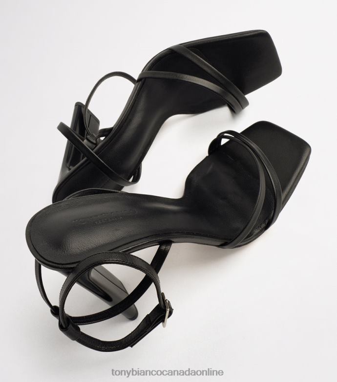 Strappy Heels| Tony Bianco Women Fiance Heels H0FJ367 Black Kid