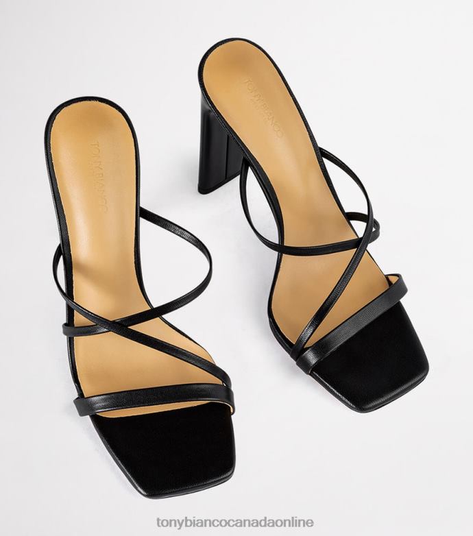 Strappy Heels| Tony Bianco Women Fior Heels H0FJ369 Black Kid