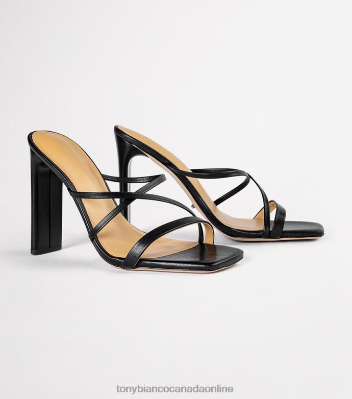Strappy Heels| Tony Bianco Women Fior Heels H0FJ369 Black Kid