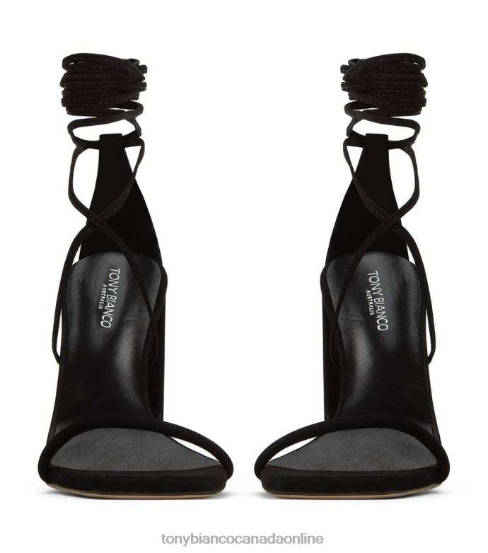 Strappy Heels| Tony Bianco Women Flute Heels H0FJ372 Black Phoenix