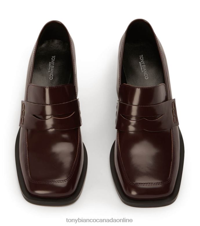 Heeled Loafers| Tony Bianco Women Lomax Casual Shoes H0FJ358 Vino Hi Shine