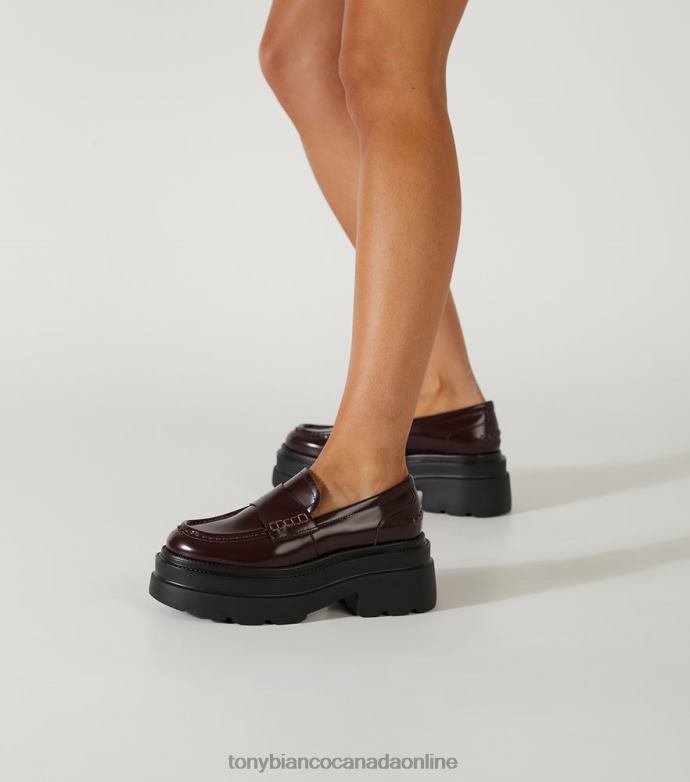 Heeled Loafers| Tony Bianco Women Zomp Casual Shoes H0FJ364 Vino Hi Shine