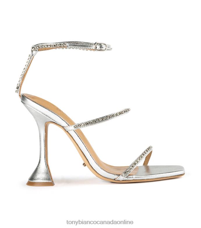 Bling Heels| Tony Bianco Women Shy Heels H0FJ302 Silver Nappa Metallic