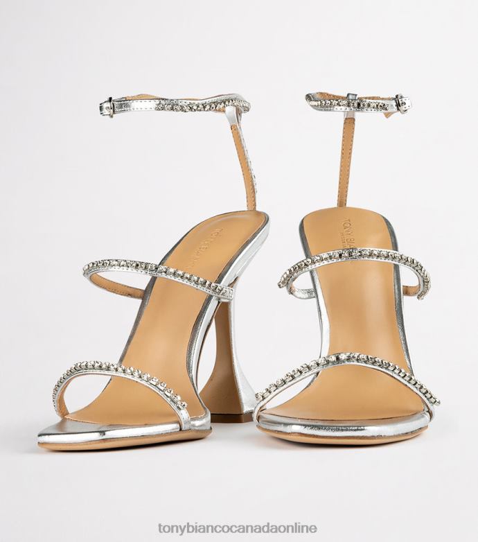 Bling Heels| Tony Bianco Women Shy Heels H0FJ302 Silver Nappa Metallic