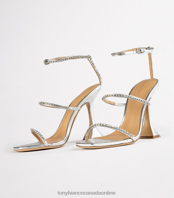 Bling Heels| Tony Bianco Women Shy Heels H0FJ302 Silver Nappa Metallic