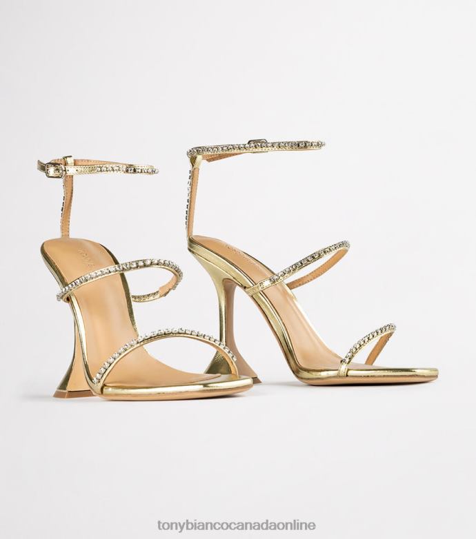 Bling Heels| Tony Bianco Women Shy Heels H0FJ303 Gold Nappa Metallic