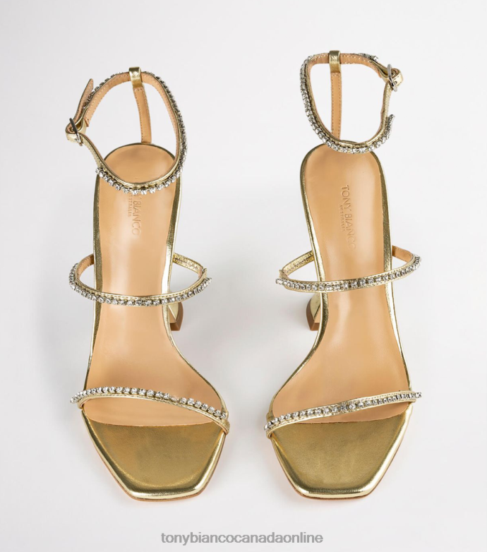 Bling Heels| Tony Bianco Women Skye Heels H0FJ312 Gold Nappa Metallic