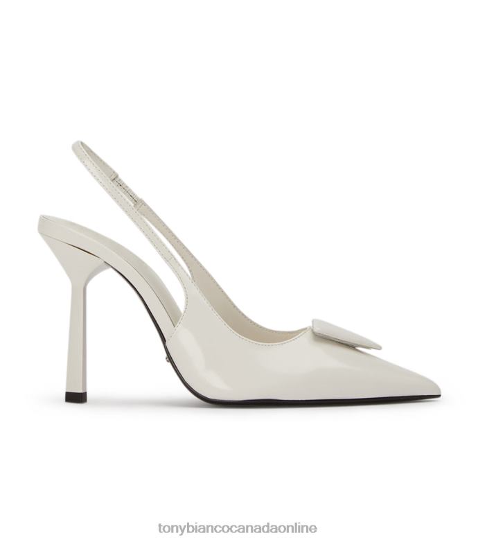 Court Shoes| Tony Bianco Women Ginger Heels H0FJ332 White Hi Shine