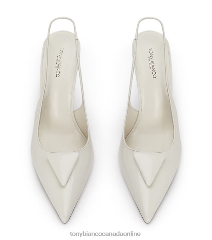 Court Shoes| Tony Bianco Women Ginger Heels H0FJ332 White Hi Shine