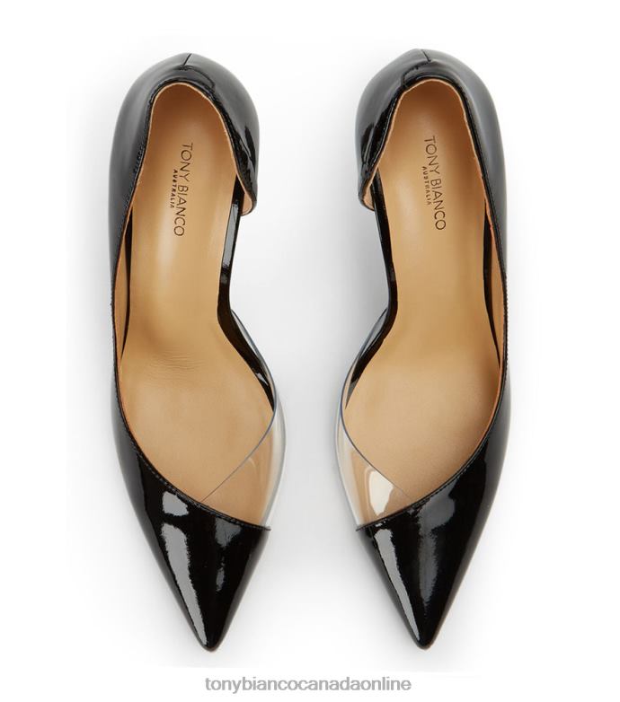 Stiletto Heels| Tony Bianco Women Adore Heels H0FJ202 Black Patent/Clear Vinylite