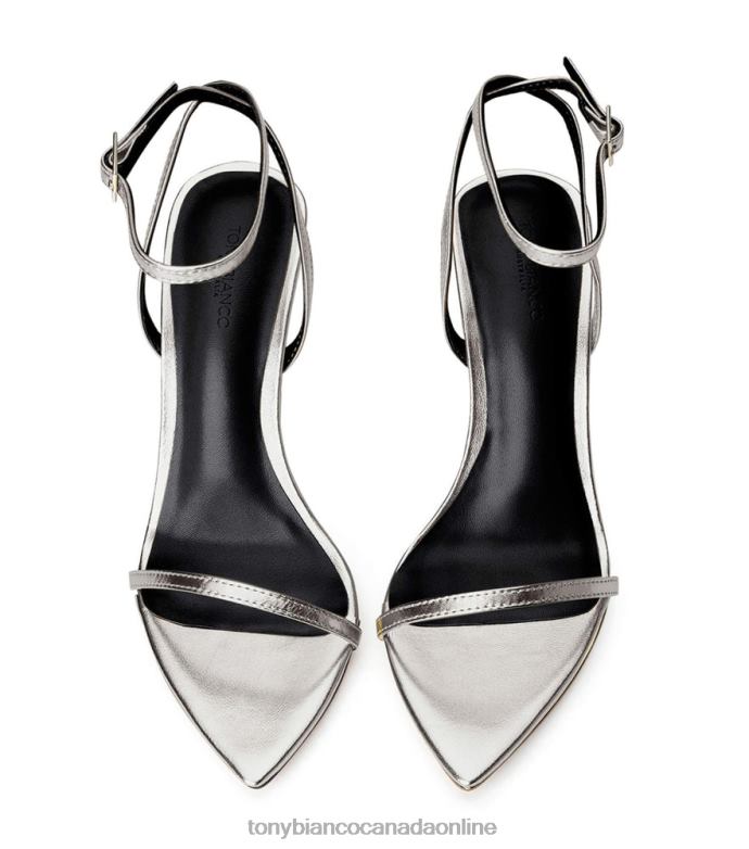 Stiletto Heels| Tony Bianco Women Myra Heels H0FJ63 Silver Nappa Metallic