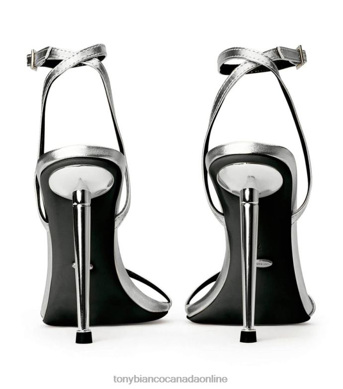 Stiletto Heels| Tony Bianco Women Myra Heels H0FJ63 Silver Nappa Metallic