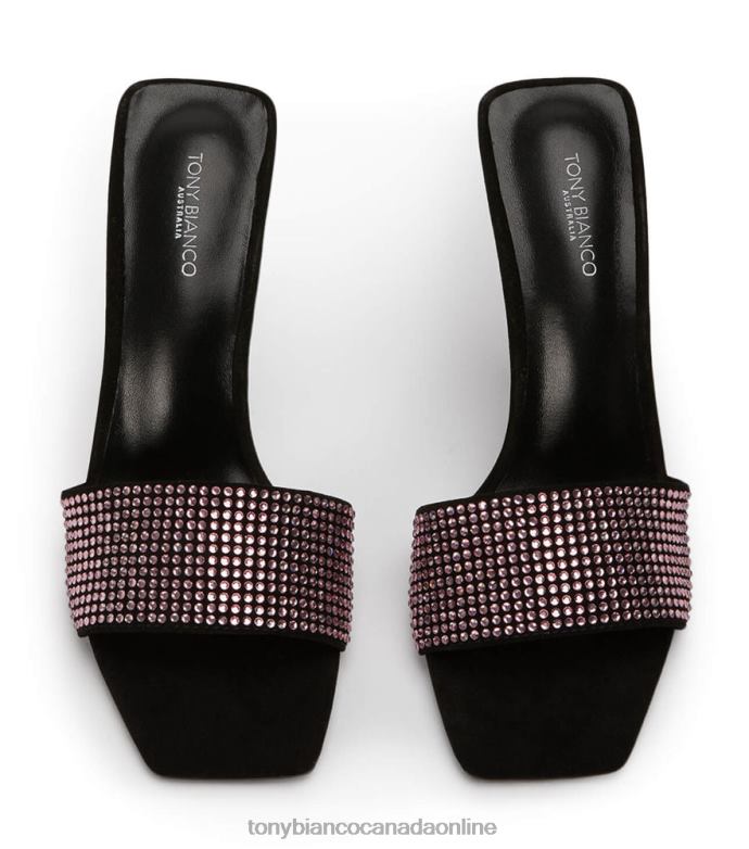Stiletto Heels| Tony Bianco Women Naomi Heels H0FJ143 Pink Crystal/Black Suede