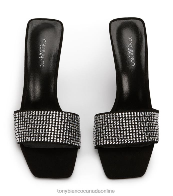 Stiletto Heels| Tony Bianco Women Naomi Heels H0FJ146 Clear Crystal/Black Suede