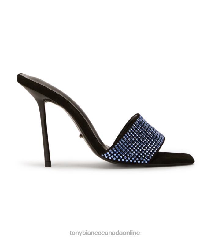 Stiletto Heels| Tony Bianco Women Naomi Heels H0FJ147 Blue Crystal/Black Suede