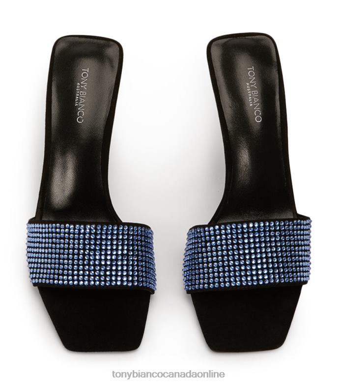 Stiletto Heels| Tony Bianco Women Naomi Heels H0FJ147 Blue Crystal/Black Suede