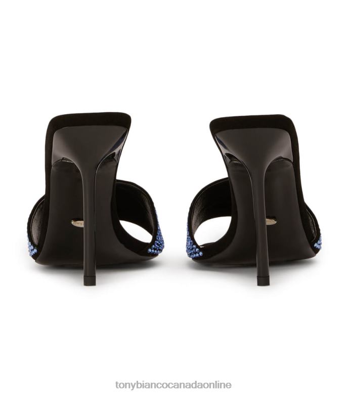 Stiletto Heels| Tony Bianco Women Naomi Heels H0FJ147 Blue Crystal/Black Suede