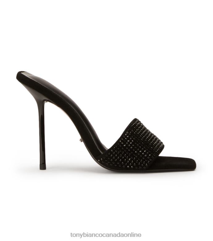 Stiletto Heels| Tony Bianco Women Naomi Heels H0FJ149 Black Crystal/Black Suede