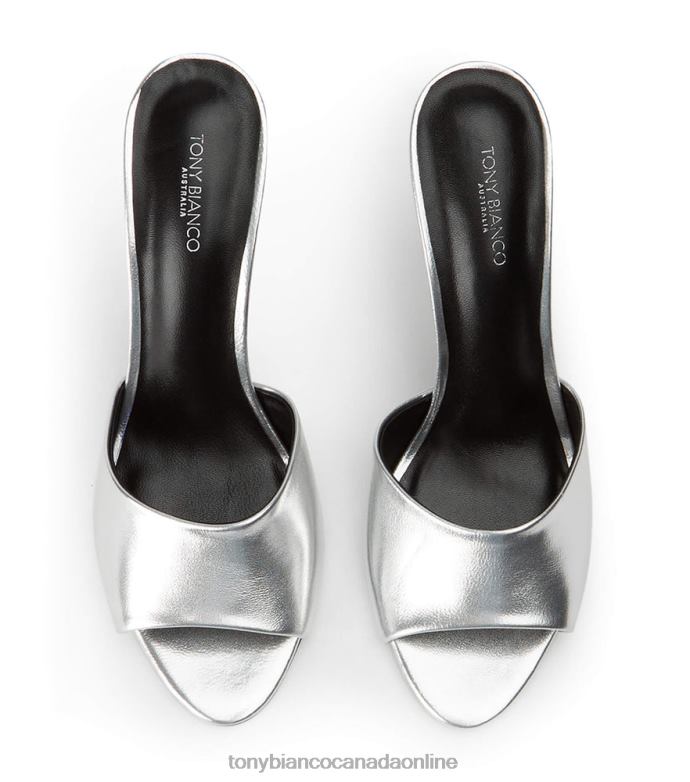 Stiletto Heels| Tony Bianco Women Retro Heels H0FJ171 Silver Nappa Metallic