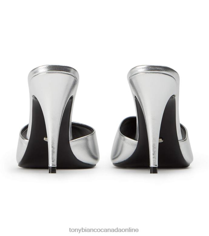 Stiletto Heels| Tony Bianco Women Retro Heels H0FJ171 Silver Nappa Metallic